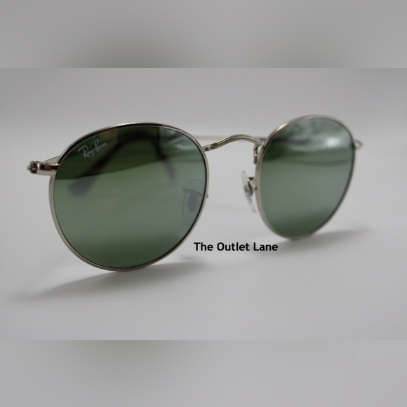 Model Display Ray-Ban Round Metal Silver Mirror RB3447 - Picture 7 of 16